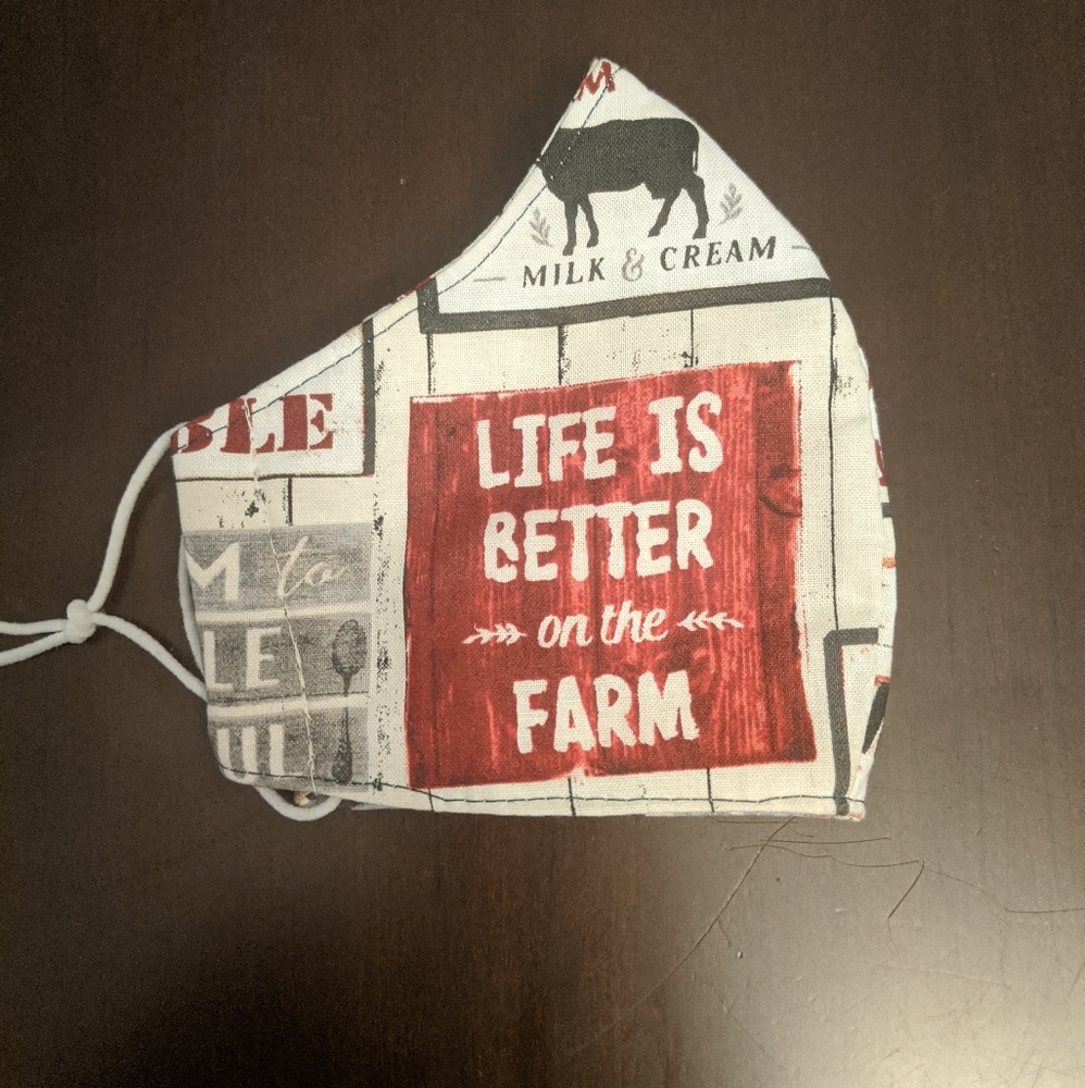 NEW Handsewn Farm Face Mask